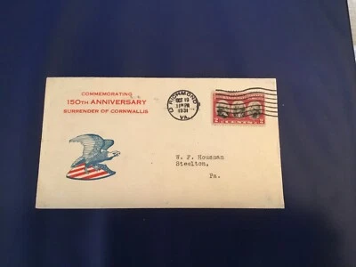 FDC Covers 1931 # 703 1st AEROPRINT Cachet 2 Cent Stamp USA - Image 1 of 2