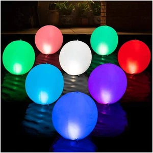 Solar Floating Pool Lights - Pack of 2 Solar Powered Color Changing 14-inch B... - Picture 1 of 9
