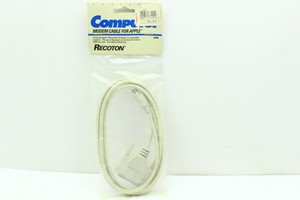 Vintage Apple Macintosh Recoton Modem Cable NOS 6ft Long