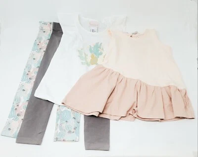 Conjunto de 4 camisetas y pantalones Savannah para bebés niñas, 2T Foto 1 de 4