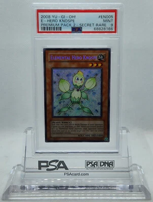 YUGIOH PP02-EN005 ELEMENTAL HERO KNOSPE SECRET RARE MISPRINT PSA 9 MINT 68828166 - Image 1 of 4