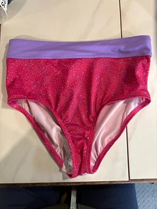 Nike Youth Girls Pink Swimwear Bikini Bottoms Water Dots High Rise Size XL NWT - Picture 1 of 7