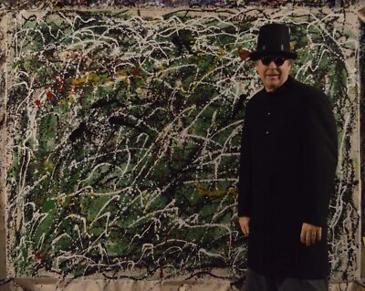 Jackson Pollock style￼ Canvas XL￼ Painting 81” X 62”Action Abstract￼, Modern - Image 1 of 4