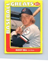 BASEBALL CARD 1991 SWELL BASEBALL GREATS CLEVELAND INDIANS BUDDY BELL  NO235