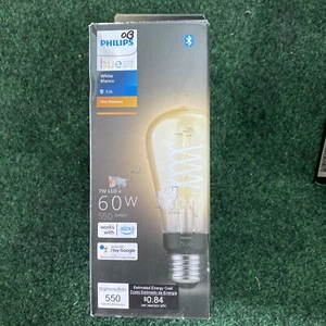 Philips Hue ST19 E26 Thin filament 60w White Bulb 550 Lumen - OB - Picture 1 of 5