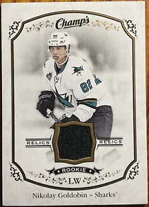 2015-16 Upper Deck Champ’s Rookie Jerseys Nikolay Goldobin #J-NG San Jose Sharks - Picture 1 of 2