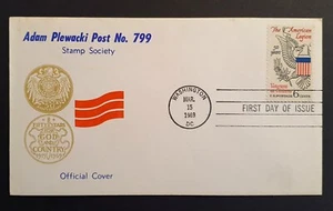 USA Stamps 1969 American Legion First Day Cover Rare Plewacki Cachet (w) - Picture 1 of 2