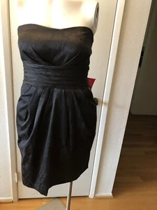 Snap Womens B/W Cotton Black Strapless Cocktail Party Dress Juniors Size 13 - Picture 1 of 9