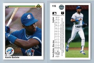 Kevin Batiste - Blue Jays #115 Upper Deck 1990 RC Baseball Trading Card