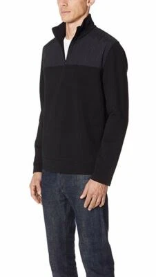 M314 NUEVO CON ETIQUETAS VINCE MIXTA MEDIA CUARTO CREMALLERA JERSEY HOMBRE CHAQUETA TALLA S, M, L, XL $225 Foto 1 de 3