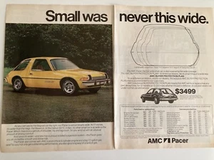 1976 AMC Pacer X Two Page Print Ad American Motors Corporation - Picture 1 of 3