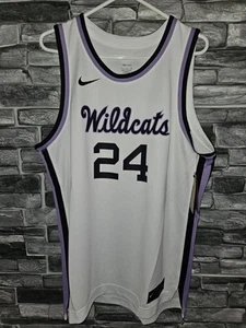 Herren Nike Größe L Kansas State Wildcats Weiß Basketball Trikot Neu mit Etikett - Bild 1 von 10