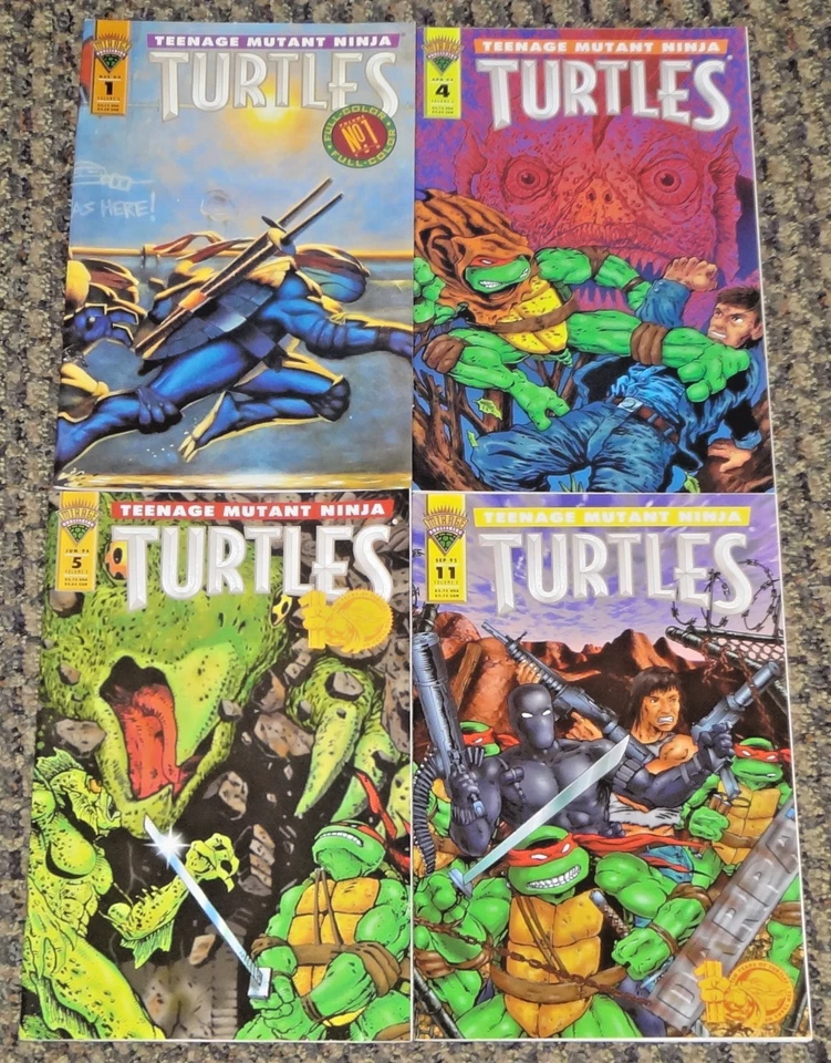 1993-1995 MIRAGE VOL 2 TEENAGE MUTANT NINJA TURTLES 1 4 5 11 FN-VF/NM COMIC BOOK - Image 1 of 1
