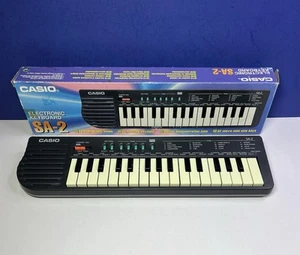 "Teclado Electrónico Casio SA-2 Negro Mini 15"" Caja Original - PROBADO, Funciona Muy bien" - Imagen 1 de 12