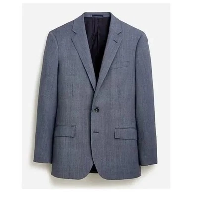 NWT FLAWED J.Crew Sz 36S Ludlow Slim-Fit Suit Jacket Italian Stretch Wool Blue - Image 1 of 4