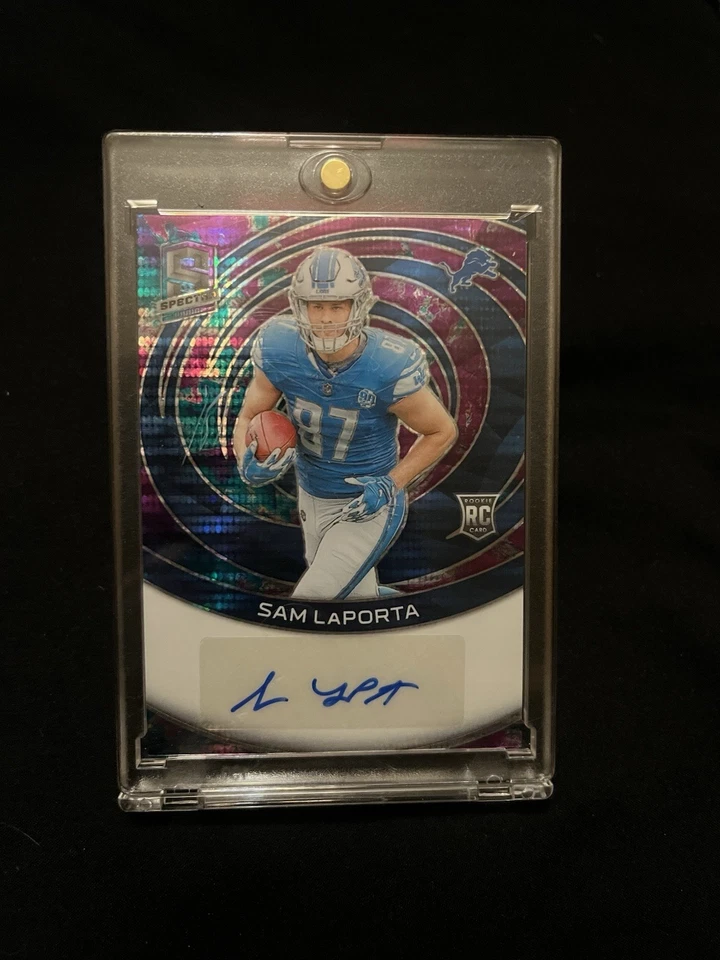2023 Panini Spectra - Rookie Autographs Sam LaPorta #RAU-SLA Celestial Prizm /75 - Image 1 of 3