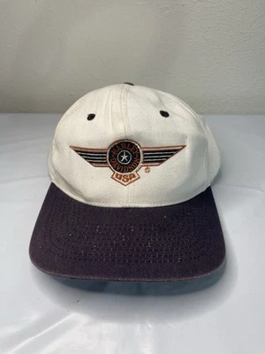 De colección Harley-Davidson EE. UU. Parche Ala Snapback Sombrero Blanco Azul Marino Leyenda Americana Foto 1 de 4