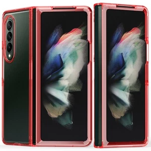 Clarity Collection Custodia Trasparente per Samsung Galaxy Z Fold 6 - Rosso - Foto 1 di 4