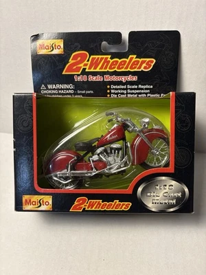 1996 Maisto 2-Wheelers  RED INDIAN CHIEF  1/18 Scale Motorcycle Diecast #31300 - Image 1 of 4