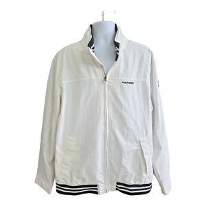 Herren Tommy Hilfiger Regatta Yacht Jacke Windbreaker mit Kapuze Weiß XXL Neu ohne Etikett - Bild 1 von 5