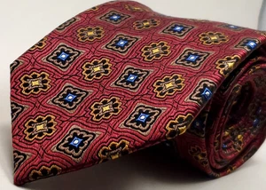 BEAU BRUMMEL Handarbeit 100% Seide Krawatte Herren rot braun orange blau schwarz Krawatte NEU - Bild 1 von 4