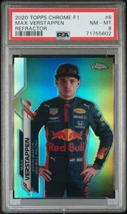 2020 TOPPS CHROME FORMULA 1 REFRACTOR #6 MAX VERSTAPPEN ROOKIE RC PSA 8 - Picture 1 of 2