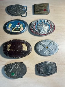 Vintage Gürtelschnallen Lot - Texas, Bradford Exchange, Leder Gürteltier, Menge 8 - Bild 1 von 12