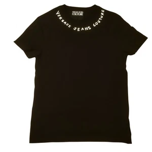 VERSACE JEANS COUTURE T-Shirt Herren Neck Logo Slim Fit 100% Baumwolle Gr. S Schwarz - Bild 1 von 3