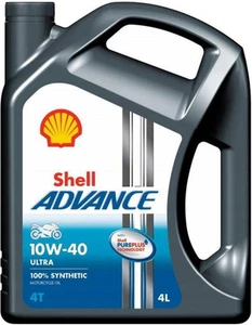 SHELL Advance 4T Ultra 10W-40 4 litry Olej silnikowy Olej w pełni syntetyczny - Zdjęcie 1 z 8