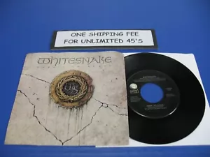 WHITESNAKE - Here I Go Again / Children Of The Night -80s Rock 45 w/PS VG VINYL - Picture 1 of 2