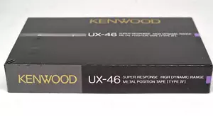 KENWOOD UX-46 METAL TYPE IV  Blank Audio Cassette Tape (Sealed) NEW - Picture 1 of 6
