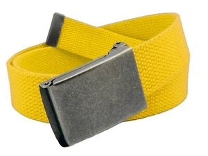 Build A Belt Kid's Antique Silver Flip Top 1.25" Wide Buckle with Web Belt - Picture 1 of 24