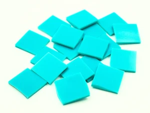 Turquoise Green Opal Border Rectangles | Mosaic Tile Shape | 96 coe Fusible - Bild 1 von 2