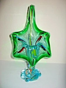 MCM Murano Kunst Glas Jack in der Kanzel Füllhorn Vase 13,5" hoch - Bild 1 von 9