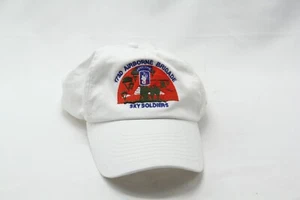 VTG 173D Airborne Brigade "Sky Soldiers" Baseball Hat White Snap Back Mohrs Army - Picture 1 of 6