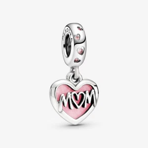 PANDORA Charm Anhänger Bead 925 Sterlingsilber Emaille Herz Mum Damen 798887C01 - Bild 1 von 7