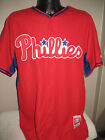 MLB Philadelphia Phillies Red Batting Practice Baseball Jersey Shirt Majestic 