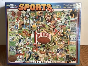 White Mountain Everything Football 1000 Piece Jigsaw Puzzle Factory Sealed NEW - Picture 1 of 8