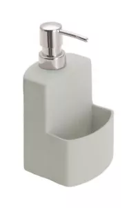 WENKO Dishwashing Liquid Dispenser Festival Grey Refillable Soap Dispenser with Handle... - Picture 1 of 6