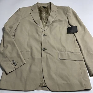 Claiborne Mens Lined Blazer Suit Jacket 2 Button Sport Coat TAN Size 42R - Picture 1 of 12