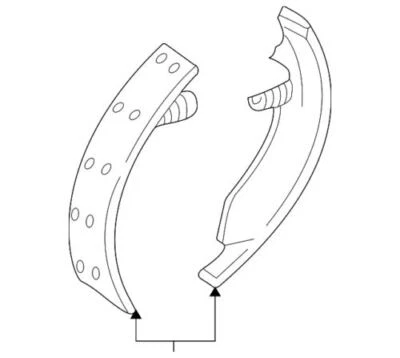 Zapatas de freno de tambor trasero originales Ford Taurus 1992-2007 2U2Z-2V200-FARM Foto 1 de 2
