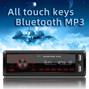 Single DIN Touch Screen HD Car Stereo In Dash MP3 Player Bluetooth FM USB - Picture 1 of 12
