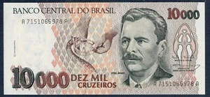 Brasilien 10.000 Cruzeiros 1993 P.M. n° 233c Fior Von Druck - Gian 6 - Bild 1 von 2