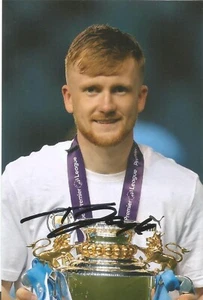 MAN CITY & WOLVES: TOMMY DOYLE SIGNED 6x4 TROPHY CELEBRATION PHOTO+COA **PROOF** - Picture 1 of 2