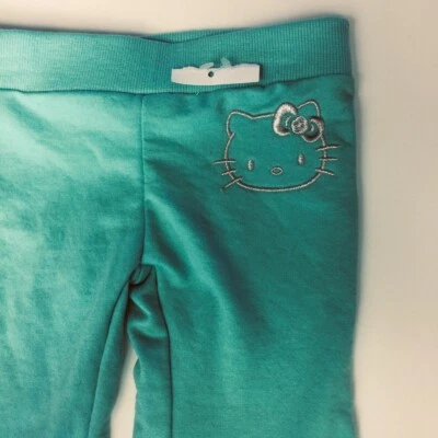 PANTALONES DEPORTIVOS HELLO KITTY VERDE MENTA 2T NUEVOS SIN ETIQUETAS Foto 1 de 4