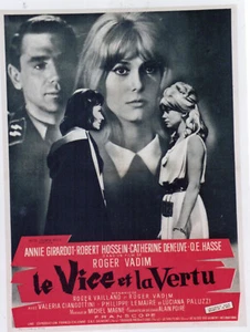 Le VICE et la Vertu - R.VADIM - 1963 - 60 X 80 cm - C.DENEUVE- EntoiléE/ON LINEN - Foto 1 di 1
