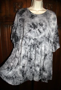 Urban Outfitters tie dye babydoll mini vestido M gris imperio cintura boho grunge Y2K - Imagen 1 de 5