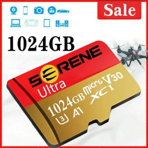 2022 Nowa karta micro SD Karta pamięci 256GB 512GB 1TB 325MB/s C10 Mikrokarta 4K - Zdjęcie 1 z 15