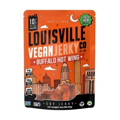 Louisville Vegan Jerky - Buffalo Hot Wing - sin carne, vegetariano - regalo Foto 1 de 4