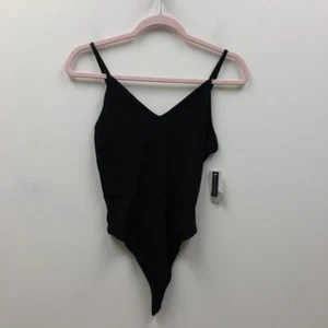 BP Womens One Piece BodySuit Black Stretch V Neck Spaghetti Strap M New Tankini - Picture 1 of 6